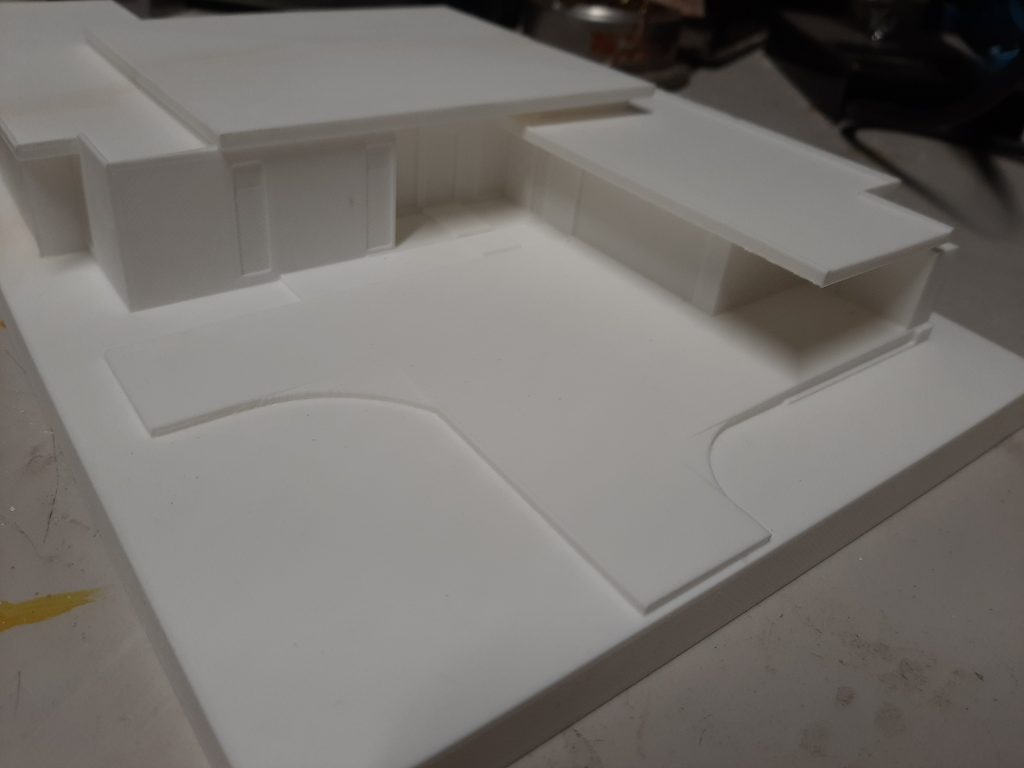 Raw 3d print of house