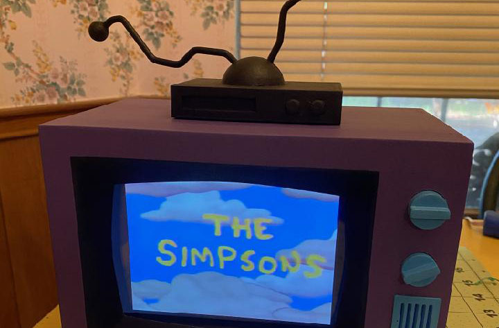 3d Printed Simpson TV Header