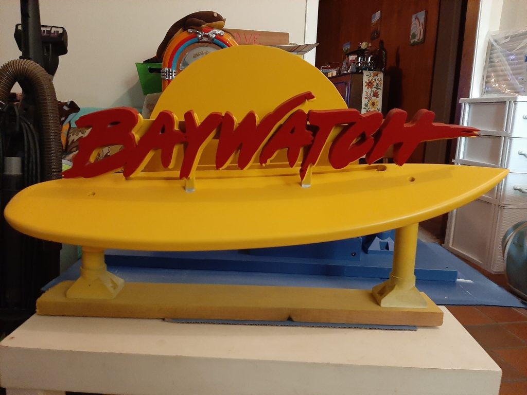 3d printed Baywatch Pinball Topper