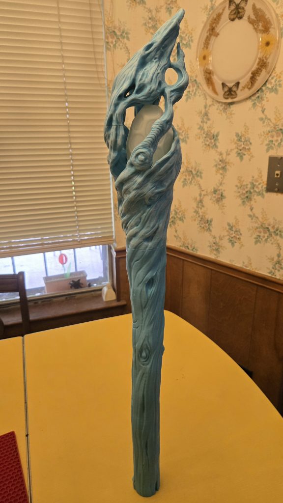 Gandalf Staff 3D printed prop before paint