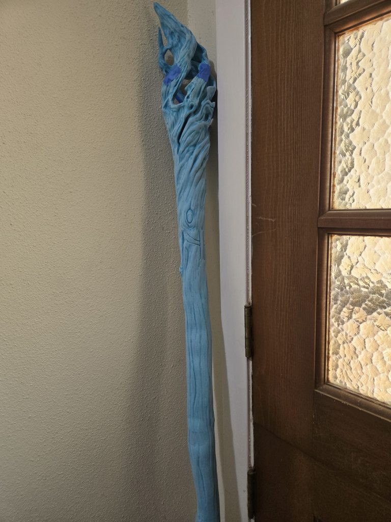 Gandalf Staff 3D printed prop before paint