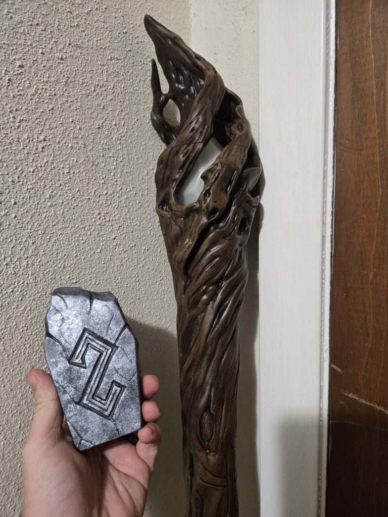 Gandalf Staff 3D printed painted with remote